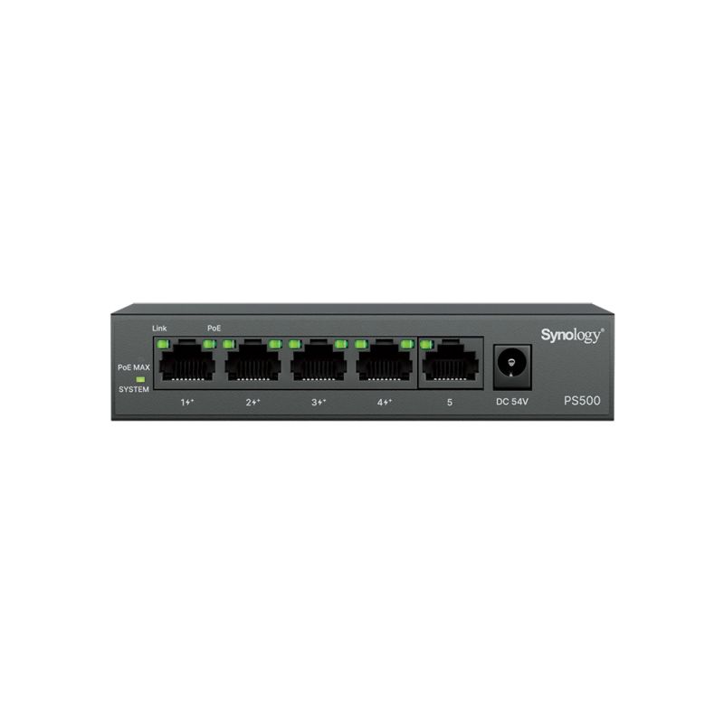 Synology PS500 5-port  Gigabit PoE+ switch